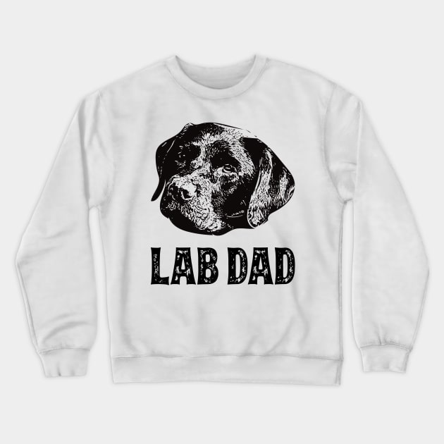 Chocolate Lab Dad Labrador Crewneck Sweatshirt by DoggyStyles